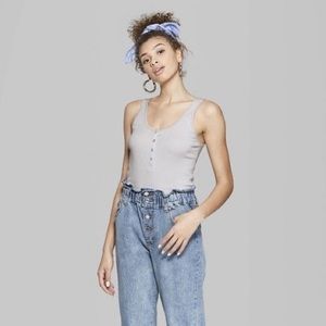 Wild Fable Cropped Snap Placket Tank